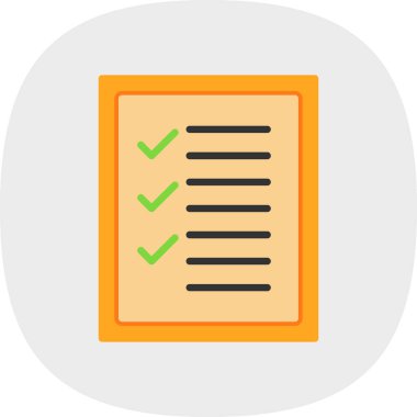 Kontrol listesi. Web simgesi basit illüstrasyon