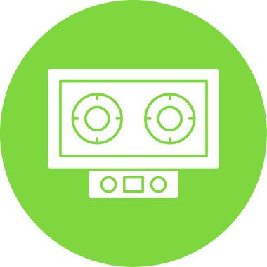 Elektrikli Soba simgesi vektör illüstrasyonu