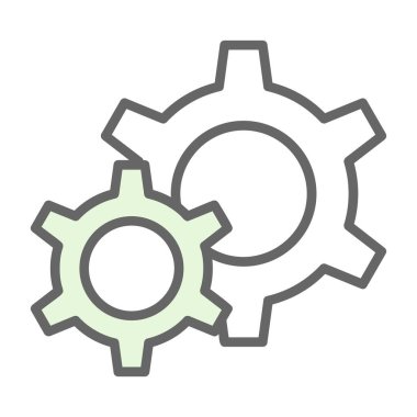 Gears'ı satırı vektör simgesi 