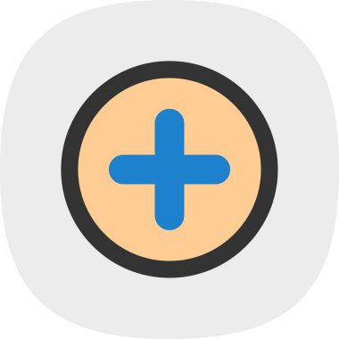 Artı işaret simgesi, vektör illüstrasyonu