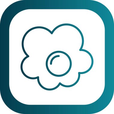 Kızarmış yumurta simgesi, vektör illüstrasyonu