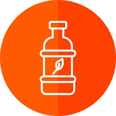 Biyo plastik şişe ikon vektör çizimi