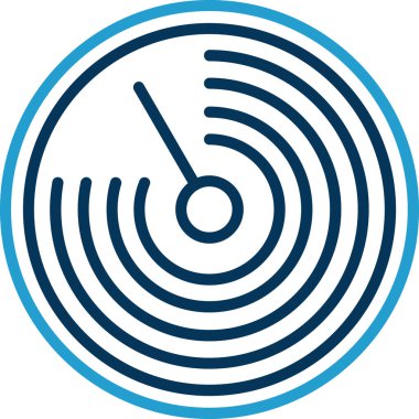 Radar modern simgesinin vektör illüstrasyonu              
