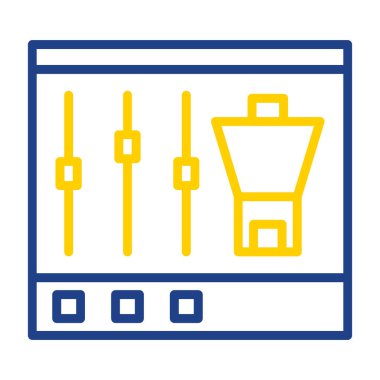 Ses denetimi web simgesi, vektör illüstrasyonu. 