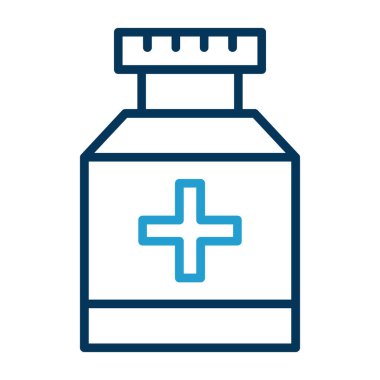 tıbbi ve sağlık çizgisi vektör simgesi.