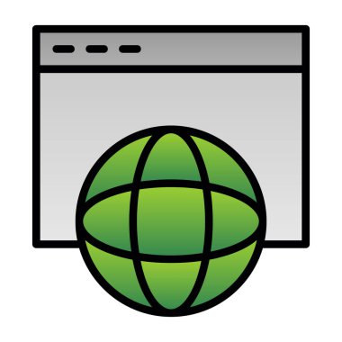 Web sitesi vektör simgesi, özet çizimi 