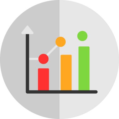 Diyagram vektör renk çizgisi simgesi 