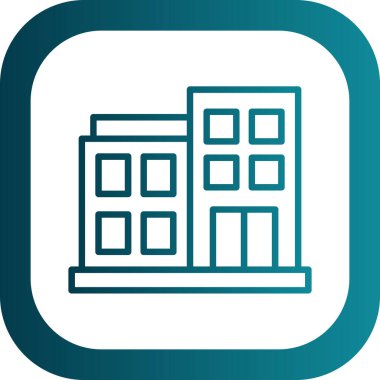 Bina. Web simgesi basit illüstrasyon 