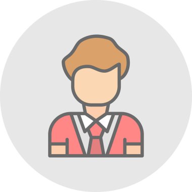 adam düz simge vektör çizim 