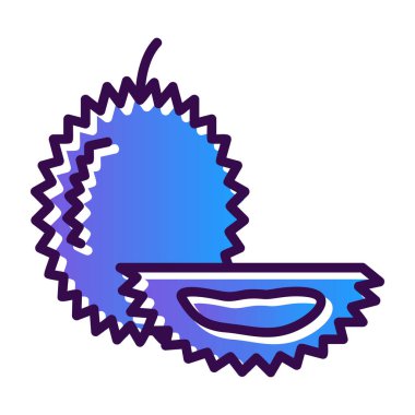 Durian meyvesi. Web simgesi vektör illüstrasyonu