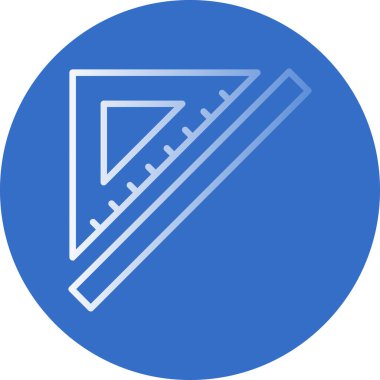 Bir cetvel simgesinin vektör illüstrasyonu