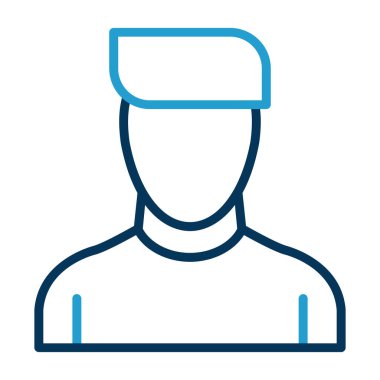 adam düz simge vektör çizim 