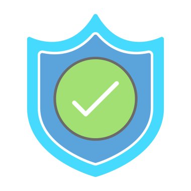 Kalkan. Web simgesi basit illüstrasyon 