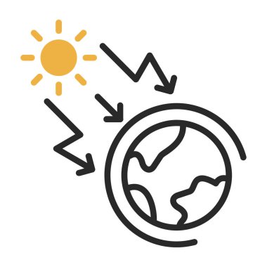 Sera etkisi web simgesi vektör illüstrasyonu