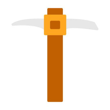 Kazma simgesi vektörü. düz resimleme                        