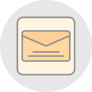 Basit harf zarfı simgesi, vektör illüstrasyonu