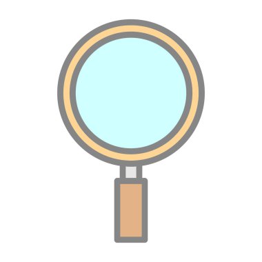 Büyütme cam simgesi vektör illüstrasyonu 