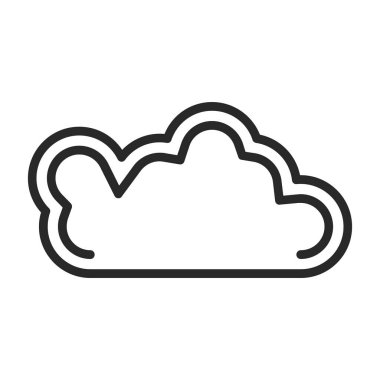 Basit Bulutlu hava simgesi, vektör illüstrasyonu