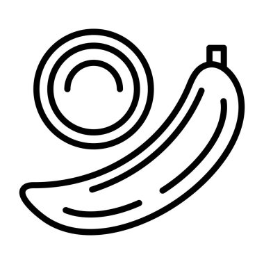 muz vektör çizgisi simgeleri