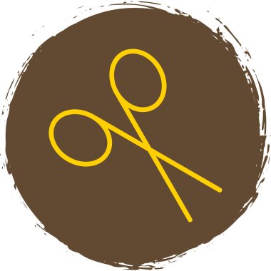 İzole edilmiş arkaplanda makas simgesi