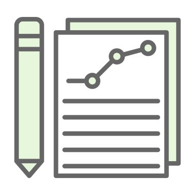 rapor web çizgisi simgesi, vektör illüstrasyonu 