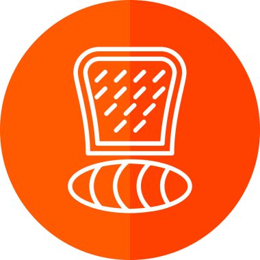 Ekmek. Web simgesi basit illüstrasyon