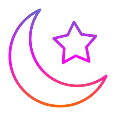 Ay simgesi, vektör illüstrasyonu basit tasarım