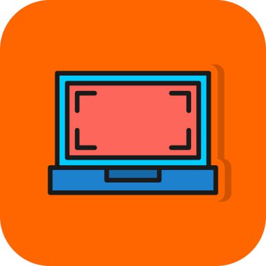 bilgisayar ekranı simgesi, vektör illüstrasyonu