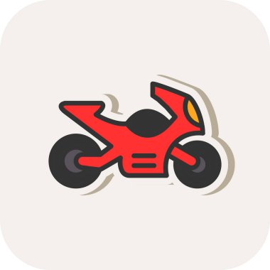 motosiklet web simgesi basit tasarım