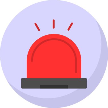 Yangın alarmı. Web simgesi basit illüstrasyon