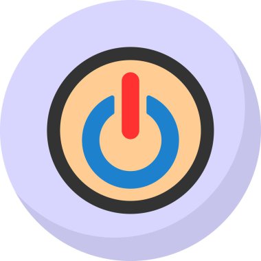 Güç düğmesi. Web simgesi vektör illüstrasyonu 