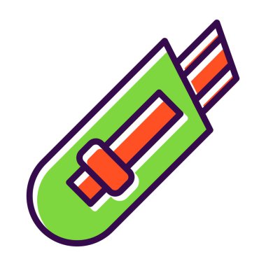 Cutter ağ simgesi vektör illüstrasyonu