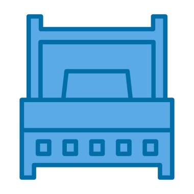 futbol alanı simgesi renk dış hat vektörü