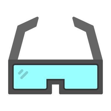 gözlük simgesi, vektör illüstrasyonu 