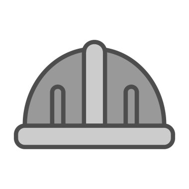 İnşaat kaskı. Web simgesi basit illüstrasyon 