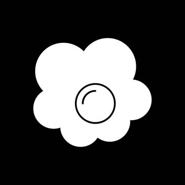 Kızarmış yumurta simgesi, vektör illüstrasyonu