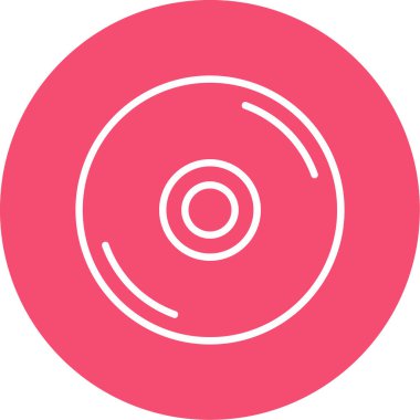 CD mi? Web simgesi basit illüstrasyon