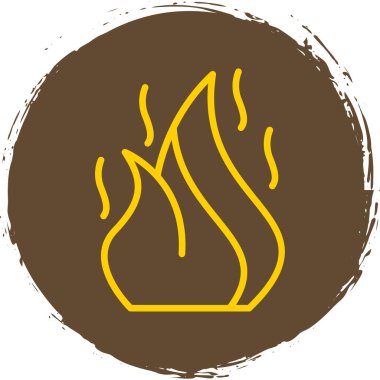 Yangın. Web simgesi basit illüstrasyon 