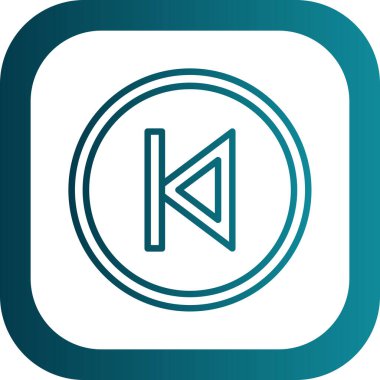 Resim sol simgesi, tasarım illüstrasyonu 