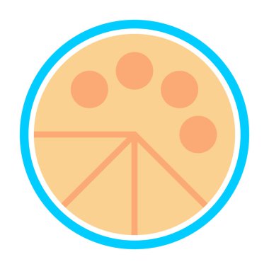 Pizza vektör simgesi. düz biçim dizaynı 10 birim