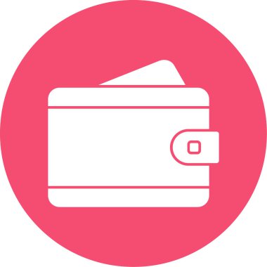 Cüzdan simgesi, vektör illüstrasyonu  