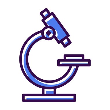 Mikroskop. Web simgesi basit illüstrasyon