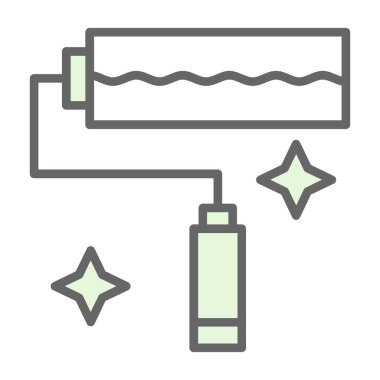 boya silindiri simgesi, vektör illüstrasyonu   