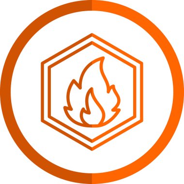 Düz Yanıcı ikon. özet çizim vektörü 