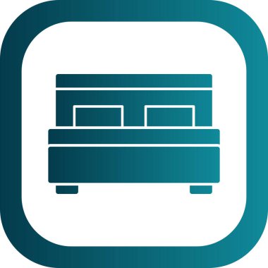 yatak ikonu vektör illüstrasyonu 