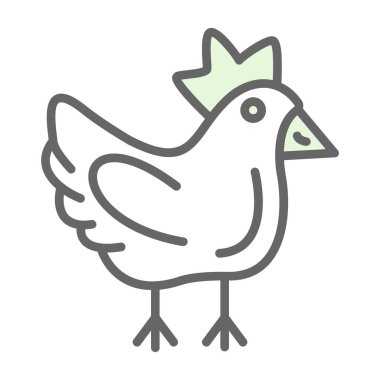 tavuk simgesi vektör illüstrasyonu