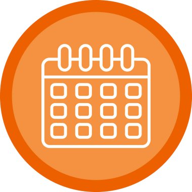 basit takvim simgesini, vektör çizim