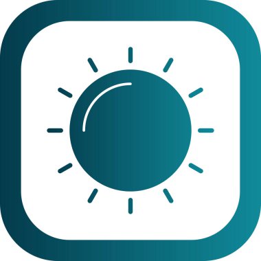 Benzersiz güneş kabartma vektör simgesi