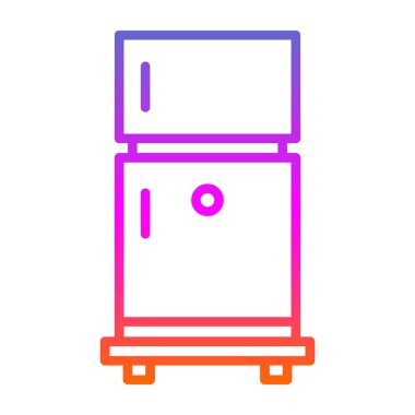 buzdolabı web simgesi, vektör çizim 