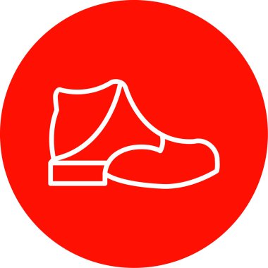 Çizme simgesi. Ayakkabı vektör simgelerinin basit çizimi